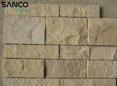 Classic Cream Limestone Split Face Flag Stone For Wall