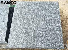 Cara Dark Grey Granite 60x60cm Flamed Tiles