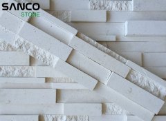 3D Wall Decoration White Sandstone Cultural Stone
