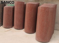 India Red Granite Column Pillar Tiles