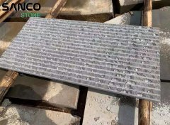 Hainan Black Basalt Saw Chipped Tiles