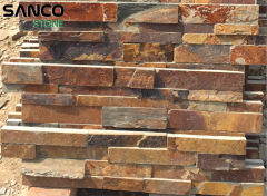 Rusty Slate Natural Raw Face Z-shape Stacked Stone Panel